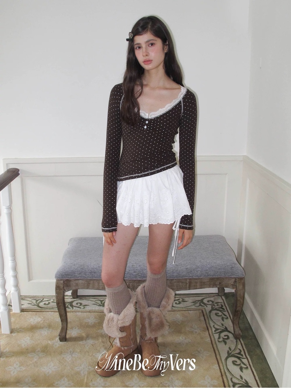NWT White lace skorts